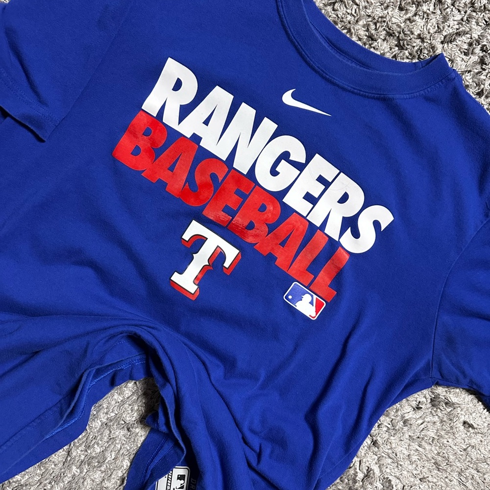 Nike Center Swoosh Texas Rangers Shirt